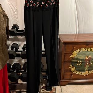 Beautiful Escada pants with beading and flowers, size 36, like new